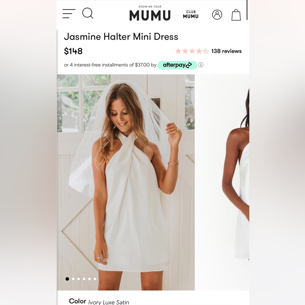 Jasmine Halter Mini Dress - Show Me Your MuMu